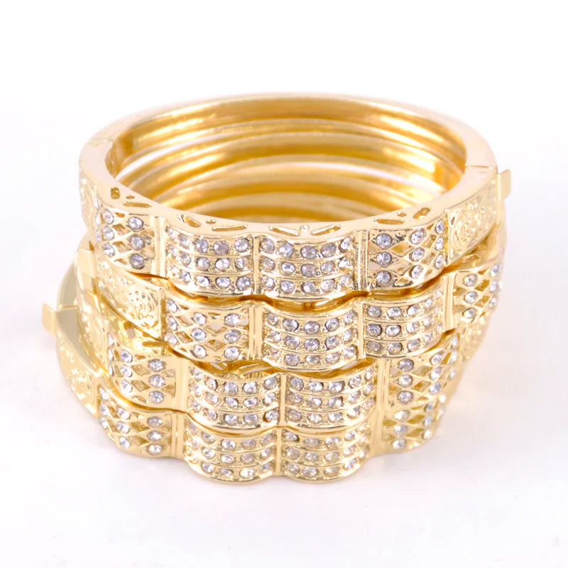 Moroccan fashion zinc alloy bracelet, crystal inlaid, the first choice for ladies wedding party gift, Moroccan jewelry wholesale