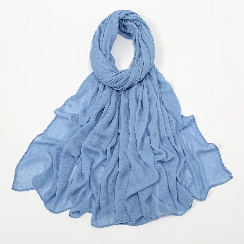 New Rayon Cotton Muslim Hijabs for Women Scarf Plain Shawls Femme Musulman Soft Viscose Rayon Headscarf Islamic Turban Headband