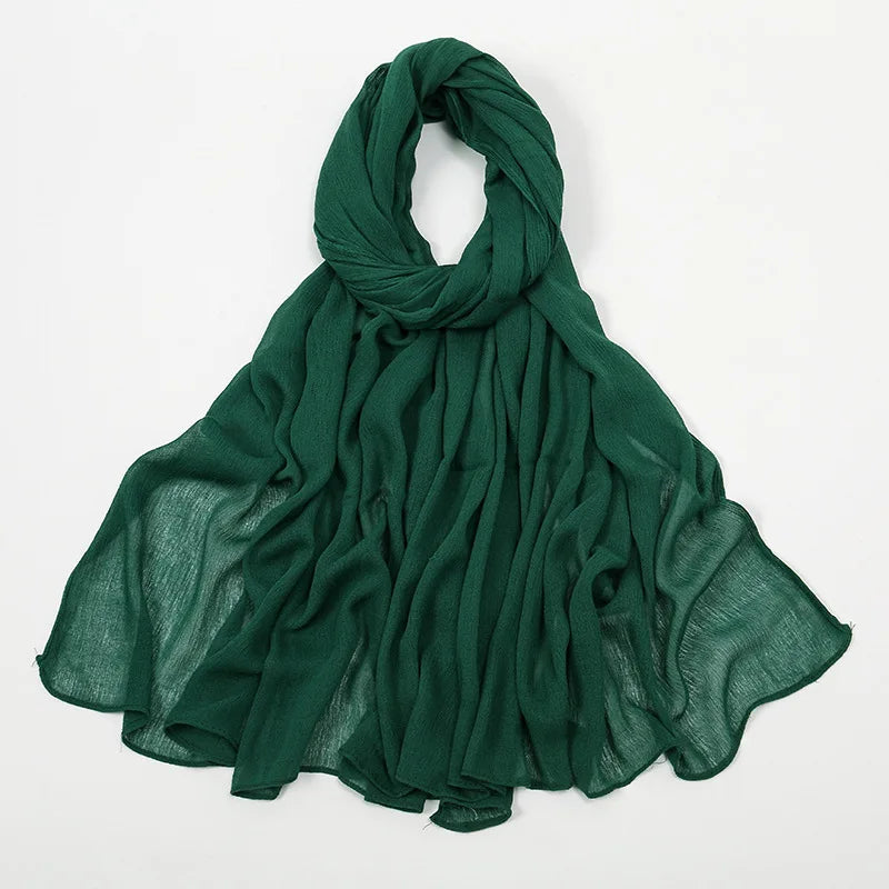 New Rayon Cotton Muslim Hijabs for Women Scarf Plain Shawls Femme Musulman Soft Viscose Rayon Headscarf Islamic Turban Headband