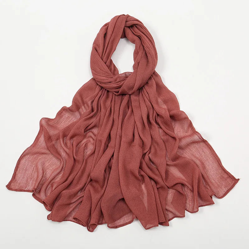 New Rayon Cotton Muslim Hijabs for Women Scarf Plain Shawls Femme Musulman Soft Viscose Rayon Headscarf Islamic Turban Headband