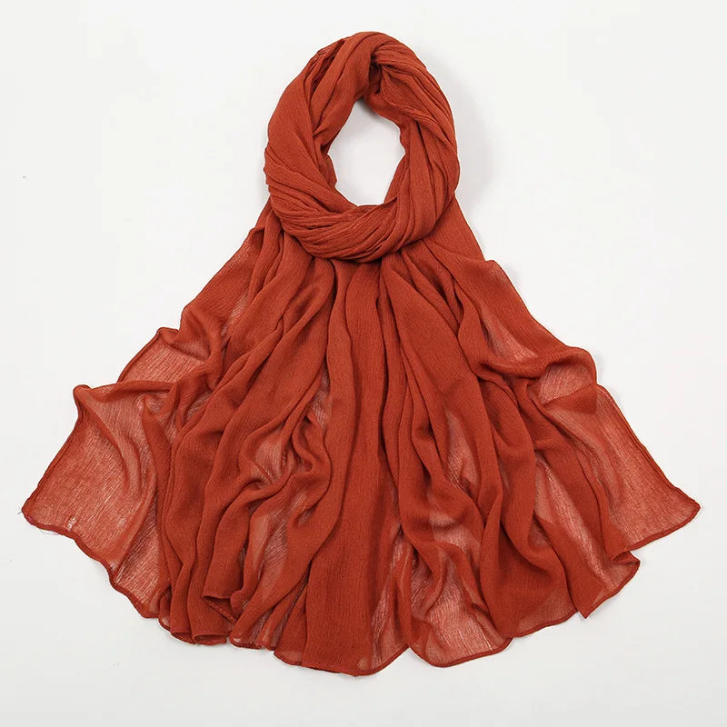 New Rayon Cotton Muslim Hijabs for Women Scarf Plain Shawls Femme Musulman Soft Viscose Rayon Headscarf Islamic Turban Headband