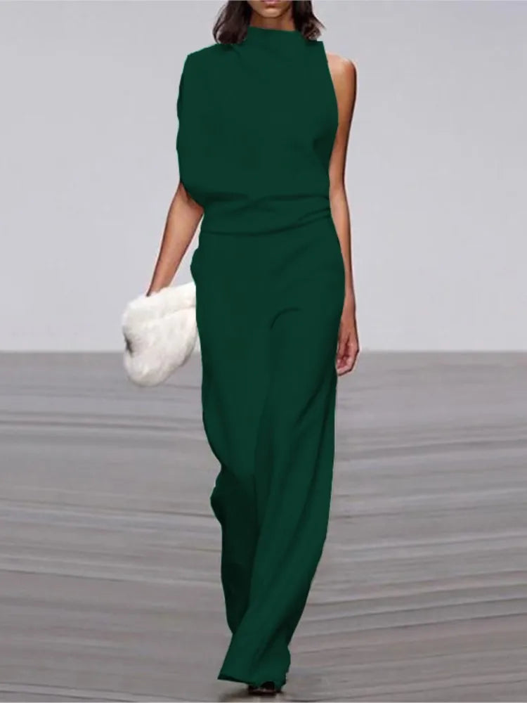 Nour Jumpsuit- One-Shoulder Collar Jumpsuit