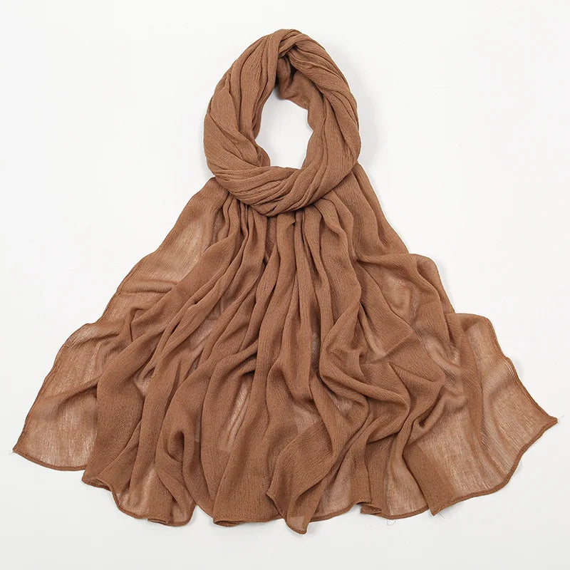 New Rayon Cotton Muslim Hijabs for Women Scarf Plain Shawls Femme Musulman Soft Viscose Rayon Headscarf Islamic Turban Headband