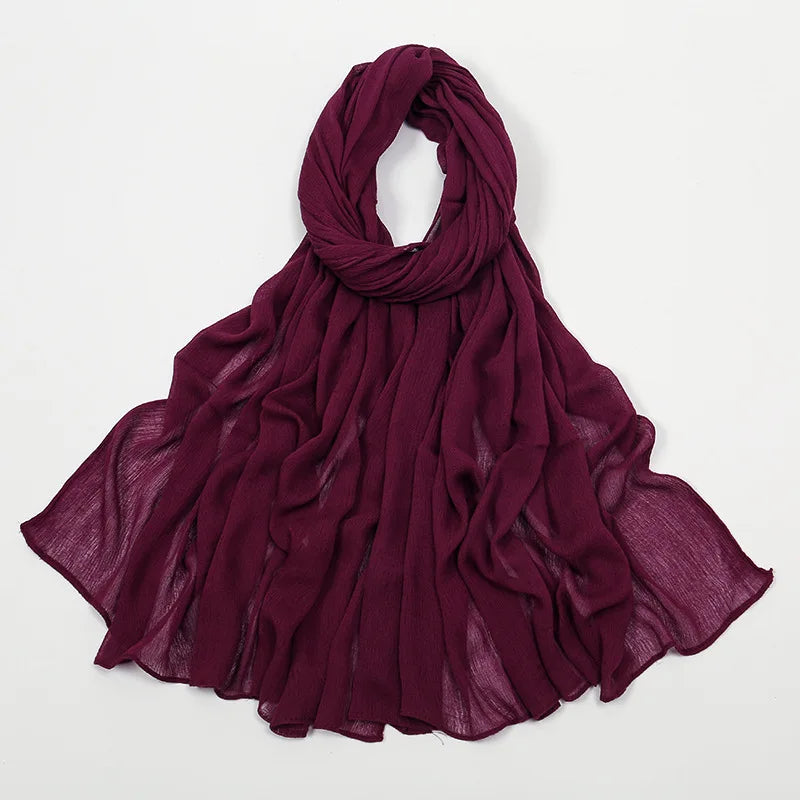 New Rayon Cotton Muslim Hijabs for Women Scarf Plain Shawls Femme Musulman Soft Viscose Rayon Headscarf Islamic Turban Headband