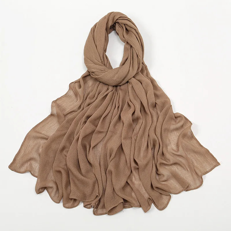 New Rayon Cotton Muslim Hijabs for Women Scarf  Plain Shawls Femme Musulman Soft Viscose Rayon Headscarf Islamic Turban Headband