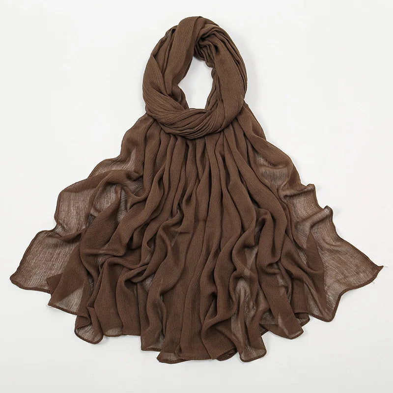 New Rayon Cotton Muslim Hijabs for Women Scarf  Plain Shawls Femme Musulman Soft Viscose Rayon Headscarf Islamic Turban Headband
