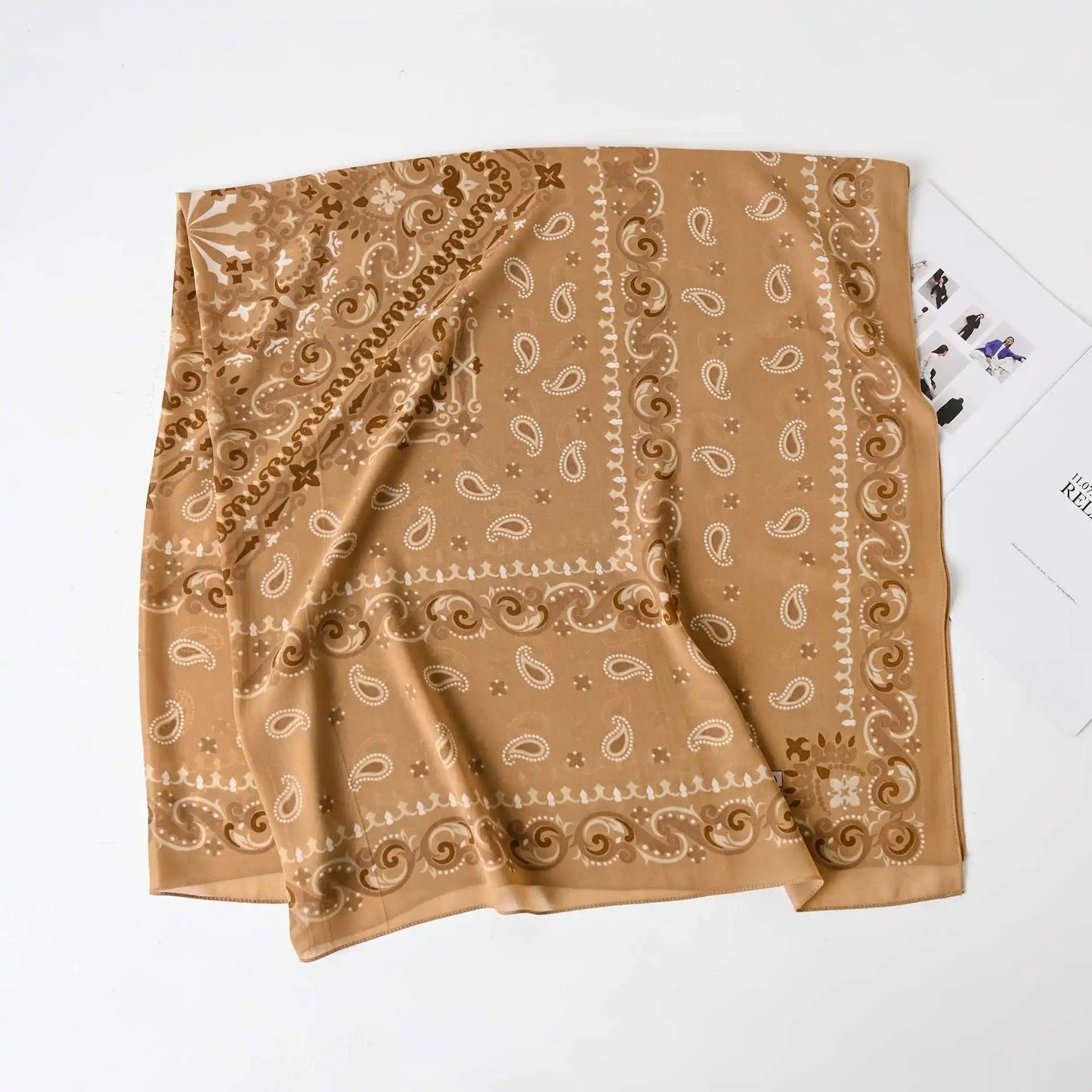 Female Chiffon Hijabs Fashion Muslim Sunscreen Versatile Scarf Quadrate Shawl Long Wrap Handscarf