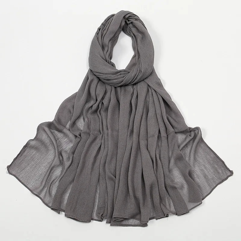 New Rayon Cotton Muslim Hijabs for Women Scarf  Plain Shawls Femme Musulman Soft Viscose Rayon Headscarf Islamic Turban Headband