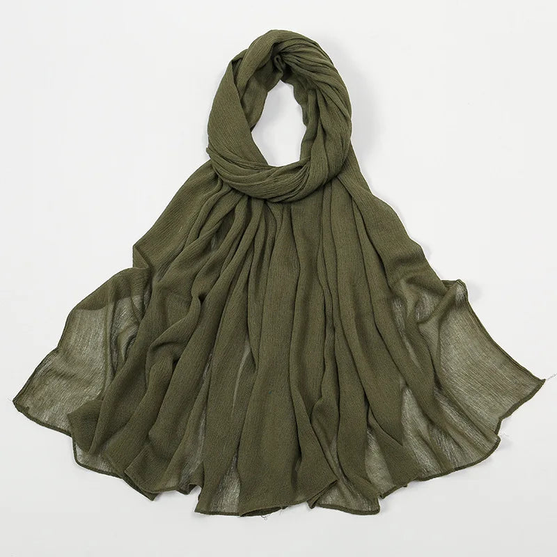New Rayon Cotton Muslim Hijabs for Women Scarf  Plain Shawls Femme Musulman Soft Viscose Rayon Headscarf Islamic Turban Headband