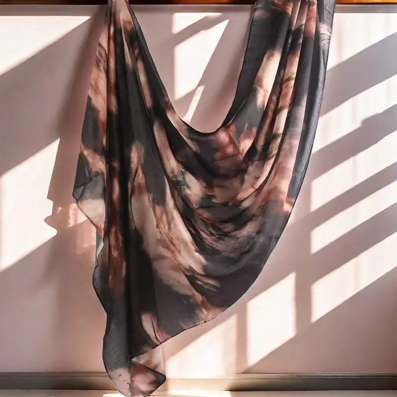 Watercolour Floral Printed Modal Breathable Light Weight Soft Cotton Rayon Viscose Woven Modal Muslim Women Shawl Hijab Scarf