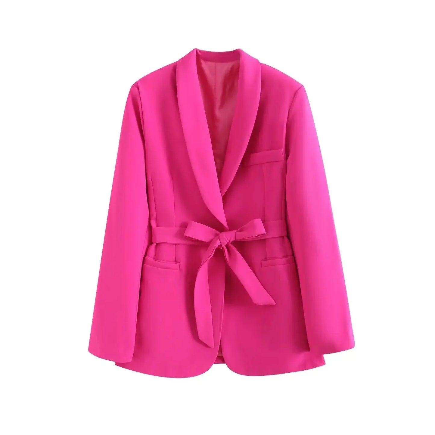 Street Style Spring Autumn Women's Clothing New Beltgown Small Suit Jacket+Casual Pants Suit Chinese Mainland Origin