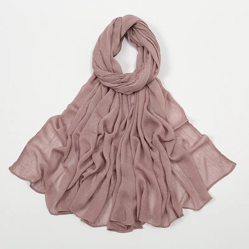 New Rayon Cotton Muslim Hijabs for Women Scarf  Plain Shawls Femme Musulman Soft Viscose Rayon Headscarf Islamic Turban Headband
