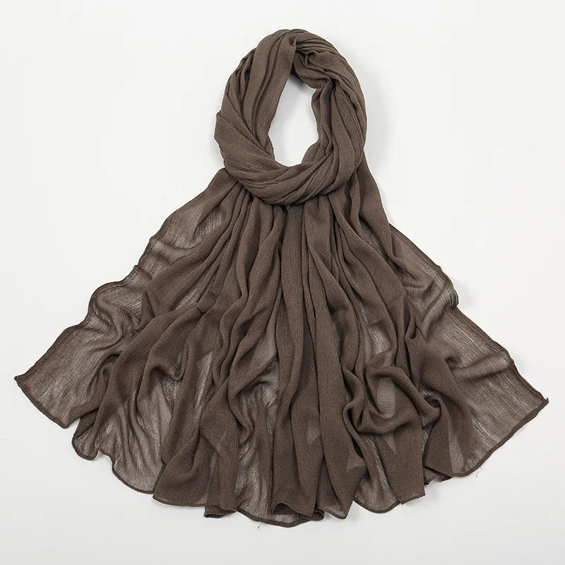 New Rayon Cotton Muslim Hijabs for Women Scarf  Plain Shawls Femme Musulman Soft Viscose Rayon Headscarf Islamic Turban Headband