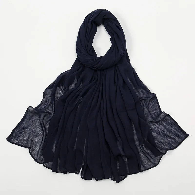 New Rayon Cotton Muslim Hijabs for Women Scarf  Plain Shawls Femme Musulman Soft Viscose Rayon Headscarf Islamic Turban Headband
