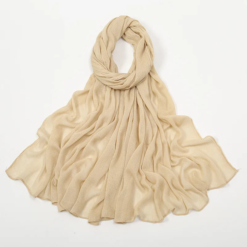 New Rayon Cotton Muslim Hijabs for Women Scarf  Plain Shawls Femme Musulman Soft Viscose Rayon Headscarf Islamic Turban Headband