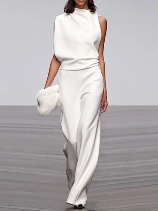 Nour Jumpsuit- One-Shoulder Collar Jumpsuit